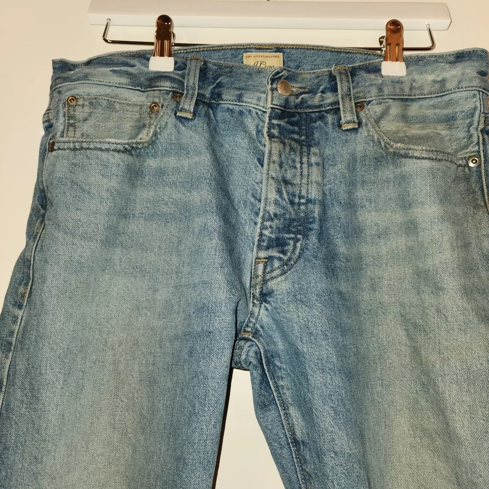 J Crew Men's 770 Jeans Size 31x32 Straight Leg Sits Below Waist Kaihara Denim